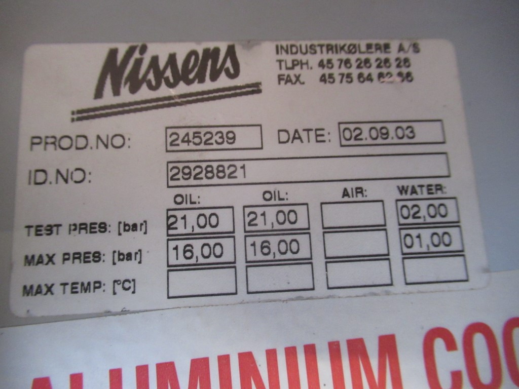 Nissens 2928821 - - Радиатор для Строительной техники: фото 4 Nissens 2928821 - - Радиатор для Строительной техники: фото 4