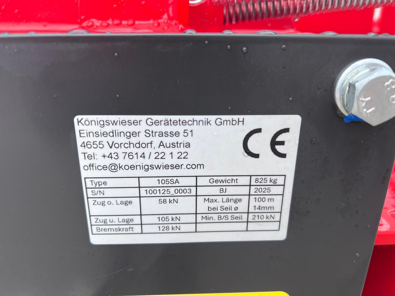 Новый Лебёдка для Лесозаготовительной техники Königswieser KGD 105 SA: фото 8