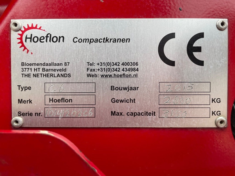 Hoeflon C 6 SOLD - Мини-кран: фото 3 Hoeflon C 6 SOLD - Мини-кран: фото 3