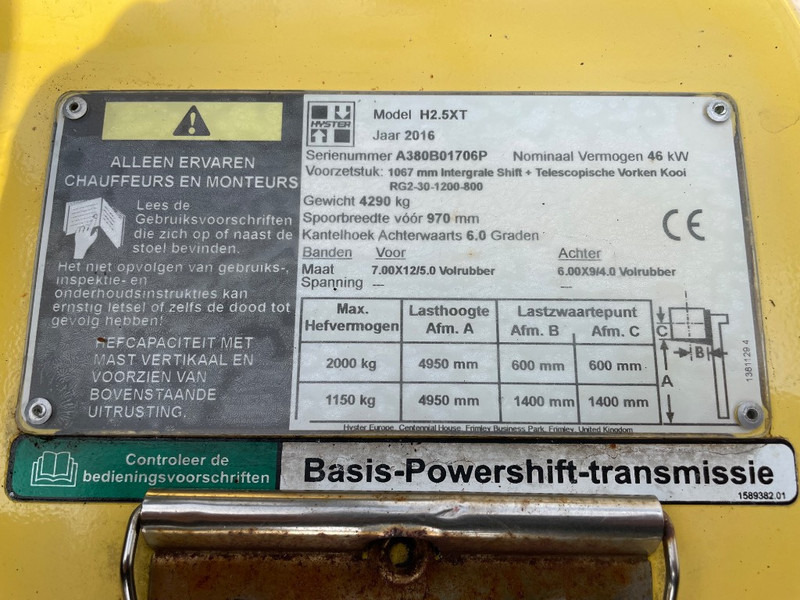 Hyster H 2.5 XT - Газовый погрузчик: фото 3 Hyster H 2.5 XT - Газовый погрузчик: фото 3