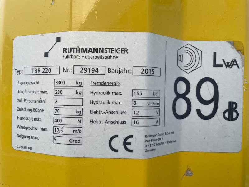 Ruthmann TBR 220 - Грузовик с подъемником: фото 3 Ruthmann TBR 220 - Грузовик с подъемником: фото 3