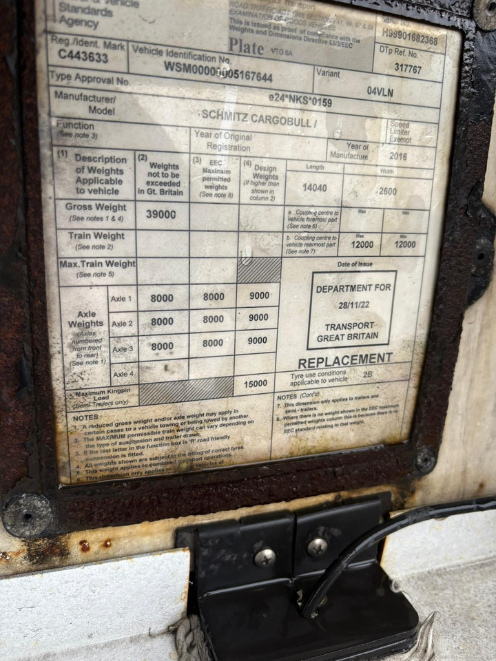 Schmitz Cargobull 2016 TK SLXe 300 – BTK110 - Полуприцеп-рефрижератор: фото 5 Schmitz Cargobull 2016 TK SLXe 300 – BTK110 - Полуприцеп-рефрижератор: фото 5