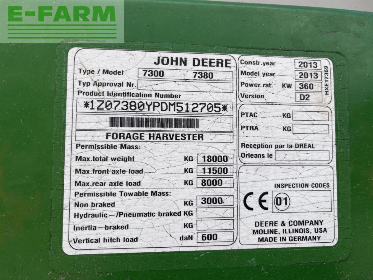 Кормоуборочный комбайн John Deere 7380i prodrive mit kemper 8rh u. pu: фото 30