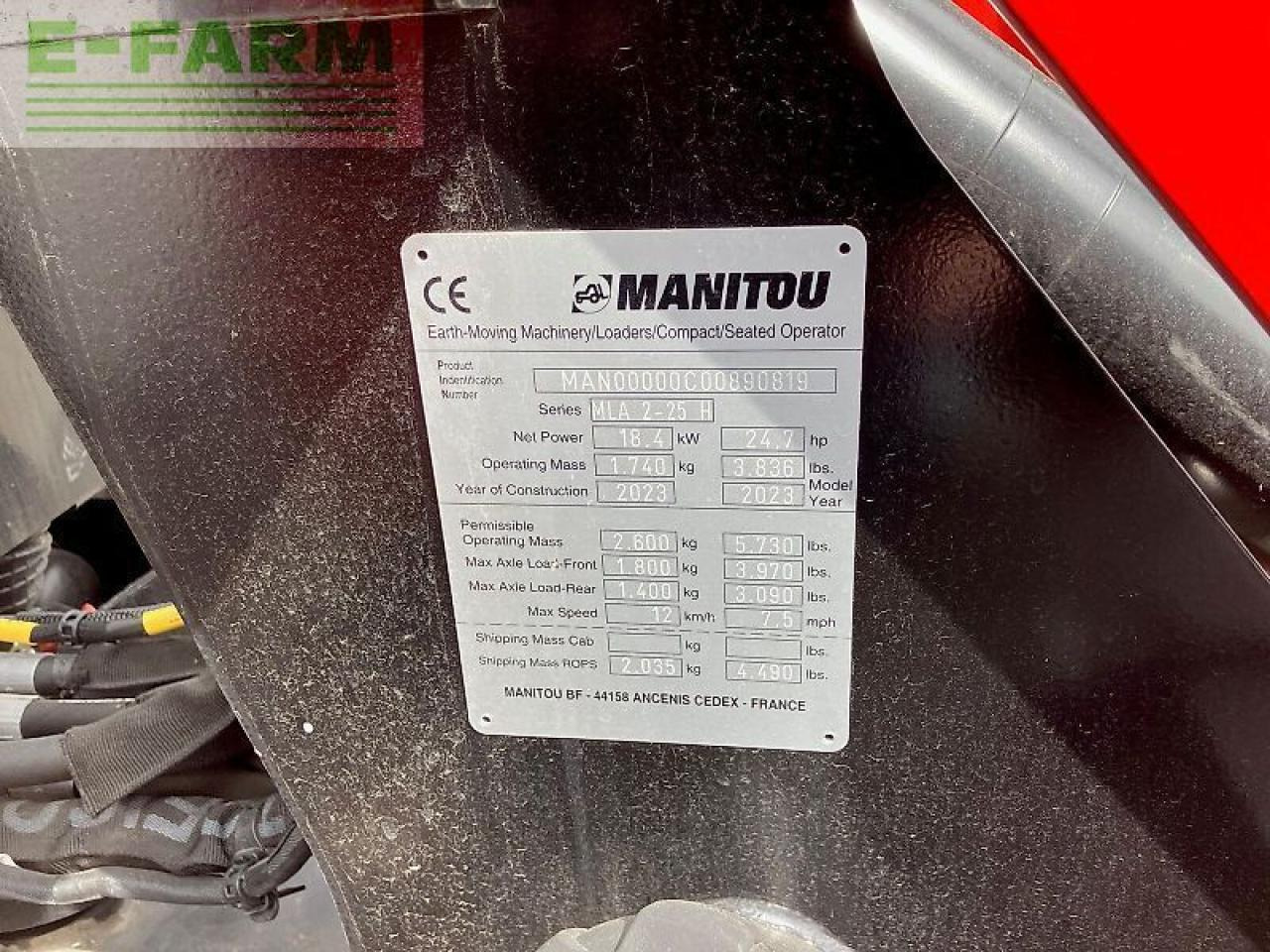 Компактный фронтальный погрузчик Manitou mla2-25: фото 13