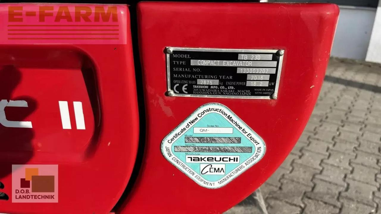 Мини-экскаватор Takeuchi tb 230: фото 10 Мини-экскаватор Takeuchi tb 230: фото 10