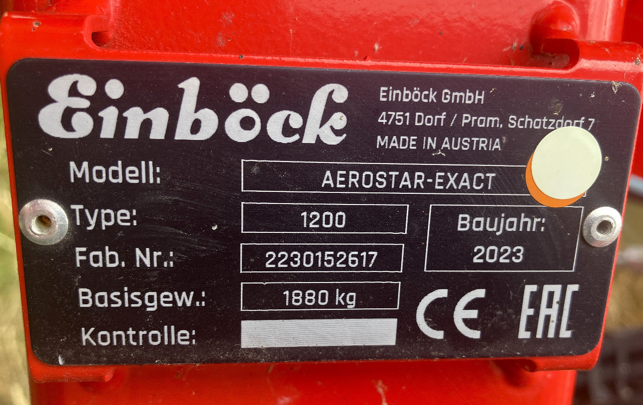 Einböck Aerostar-Exact 1200 - Техника для внесения удобрений: фото 2 Einböck Aerostar-Exact 1200 - Техника для внесения удобрений: фото 2