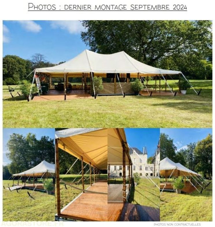 Chapiteau en bambou avec cordages et plancher - Жилой контейнер: фото 1 Chapiteau en bambou avec cordages et plancher - Жилой контейнер: фото 1