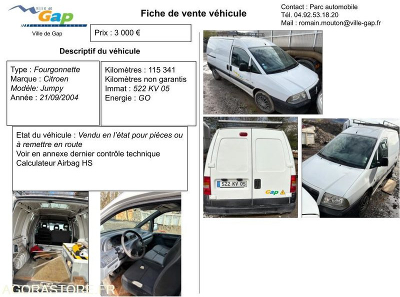 FOURGONNETTE CITROEN JUMPY - Легковой фургон: фото 2 FOURGONNETTE CITROEN JUMPY - Легковой фургон: фото 2