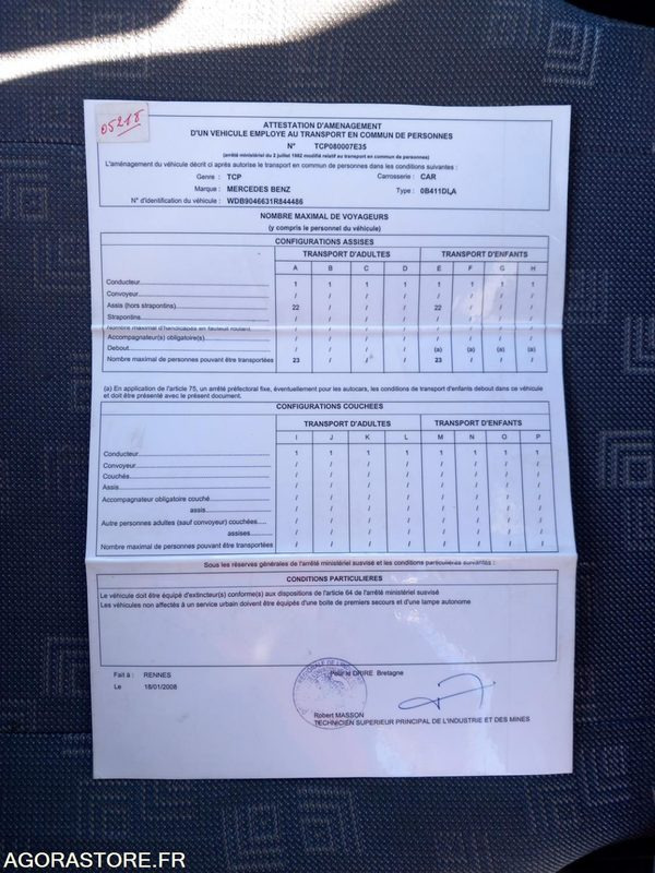 MERCEDES SPRINTER N°052018 - Микроавтобус, Пассажирский фургон: фото 5 MERCEDES SPRINTER N°052018 - Микроавтобус, Пассажирский фургон: фото 5