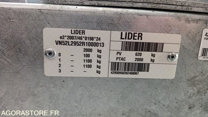 Remorque LIDER 2L20312020 - 2023 - HD-763-MS - Прицеп: фото 5 Remorque LIDER 2L20312020 - 2023 - HD-763-MS - Прицеп: фото 5