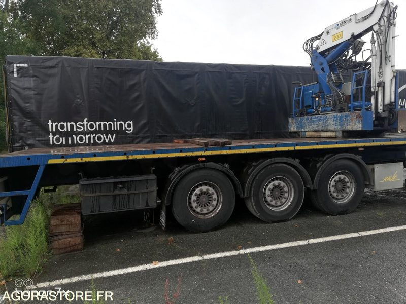 Semi-remorque Royen grue roulante Kennis 2014 (3971) - Полуприцеп бортовой/ Платформа: фото 1 Semi-remorque Royen grue roulante Kennis 2014 (3971) - Полуприцеп бортовой/ Платформа: фото 1