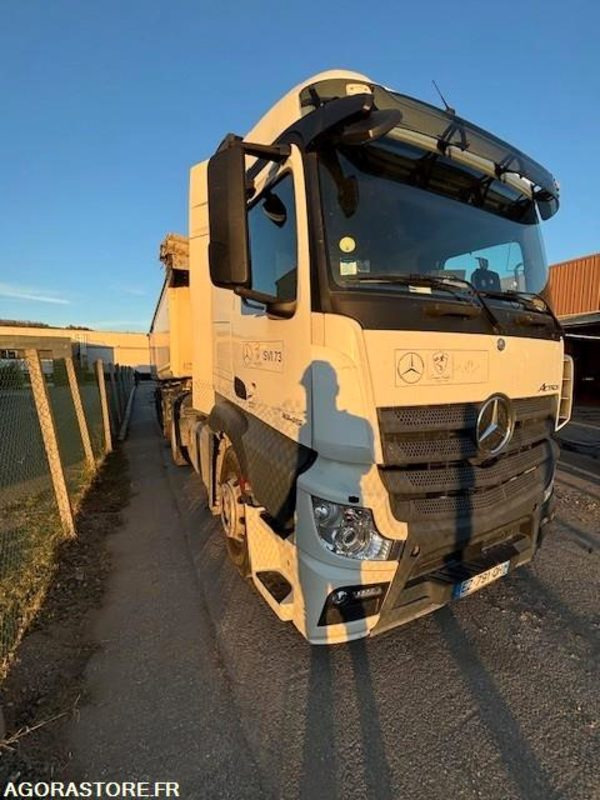 TRACTEUR 4X2 MERCEDES ACTROS 1845 2018 385 000 KM + BENNE ALUMINIUM SHMITZ 2016 - Тягач: фото 3 TRACTEUR 4X2 MERCEDES ACTROS 1845 2018 385 000 KM + BENNE ALUMINIUM SHMITZ 2016 - Тягач: фото 3