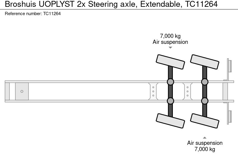 Низкорамный полуприцеп Broshuis UOPLYST 2x Stuuras, Uitschuifbaar,: фото 9