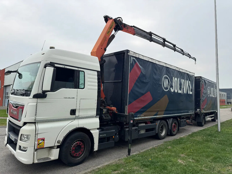 MAN TGX 26.480 6X2 - EURO 6 + PALFINGER PK20002 + REMOTE + LECITRAILER HANGER - Тентованный грузовик, Автоманипулятор: фото 4 MAN TGX 26.480 6X2 - EURO 6 + PALFINGER PK20002 + REMOTE + LECITRAILER HANGER - Тентованный грузовик, Автоманипулятор: фото 4