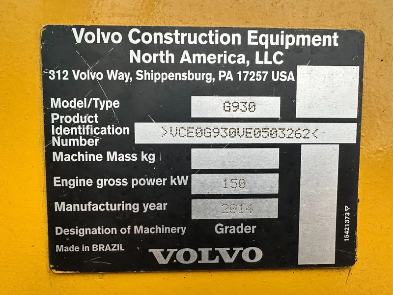 Volvo G 930 - Грейдер: фото 5 Volvo G 930 - Грейдер: фото 5