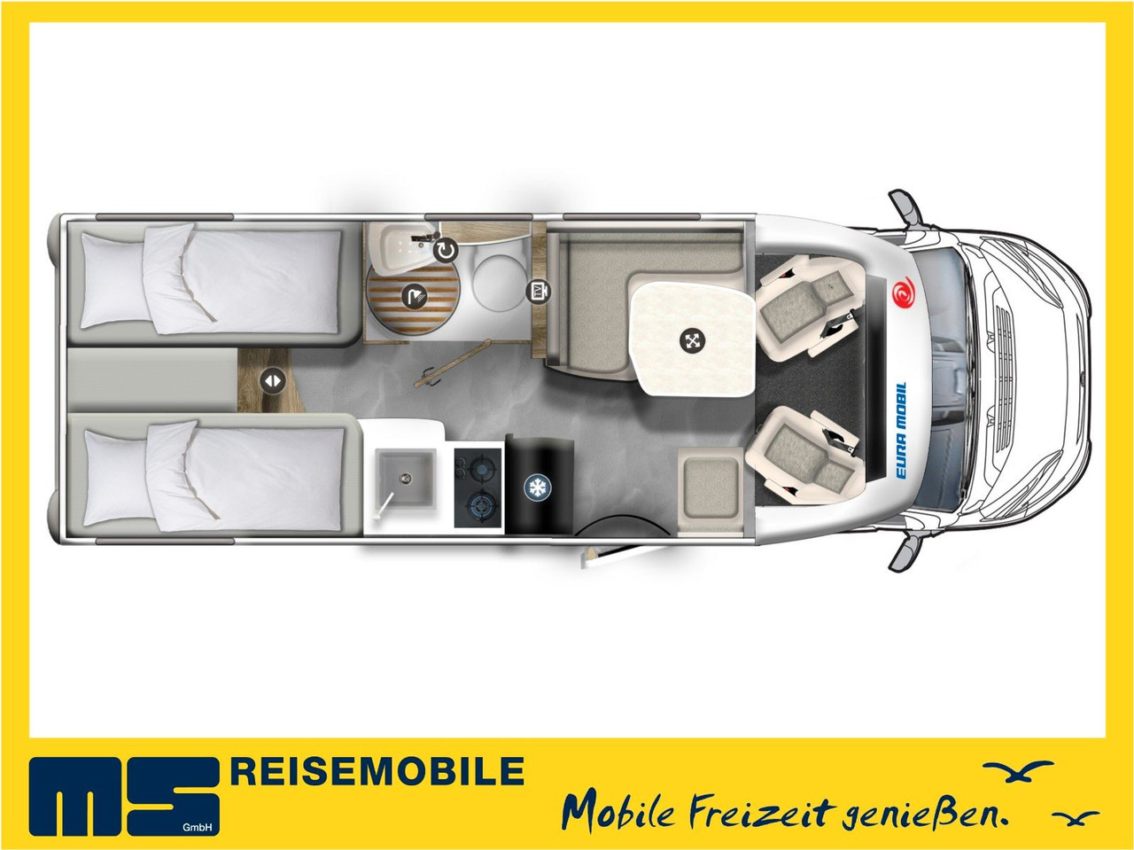 HYMER / ERIBA / HYMERCAR EXSIS T 588 / SAT / AHK / NAVI / EINZELBETTEN - Полуинтегрированный автодом: фото 2 HYMER / ERIBA / HYMERCAR EXSIS T 588 / SAT / AHK / NAVI / EINZELBETTEN - Полуинтегрированный автодом: фото 2