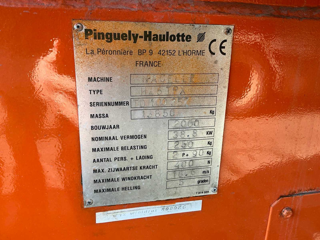 2000 HAULOTTE H25TPX AERIAL WORK PLATFORMS - Подъёмник: фото 3 2000 HAULOTTE H25TPX AERIAL WORK PLATFORMS - Подъёмник: фото 3