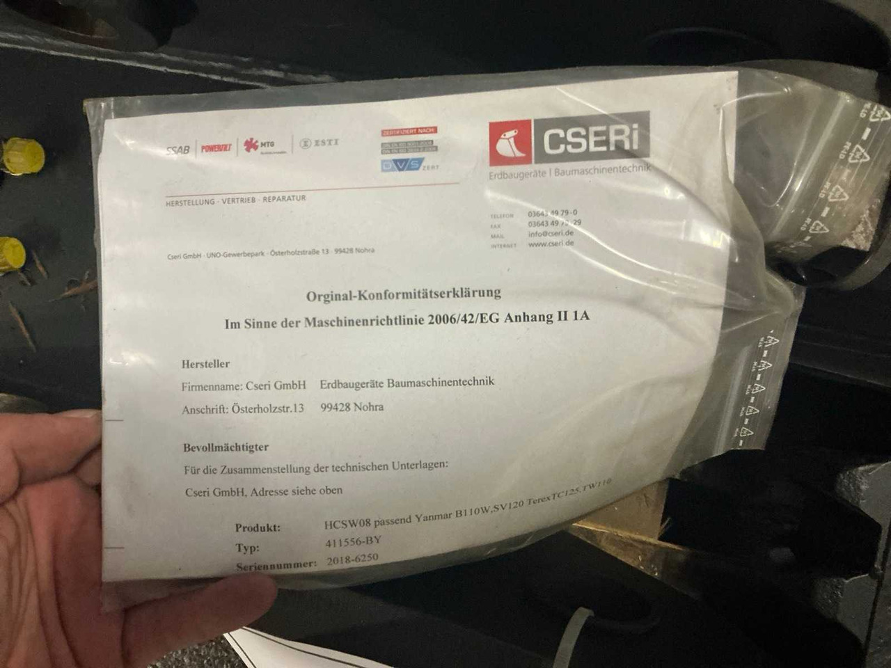 2018 YANMAR 5455750010 QUICK COUPLER, HYDR. - Колёсный погрузчик: фото 5 2018 YANMAR 5455750010 QUICK COUPLER, HYDR. - Колёсный погрузчик: фото 5