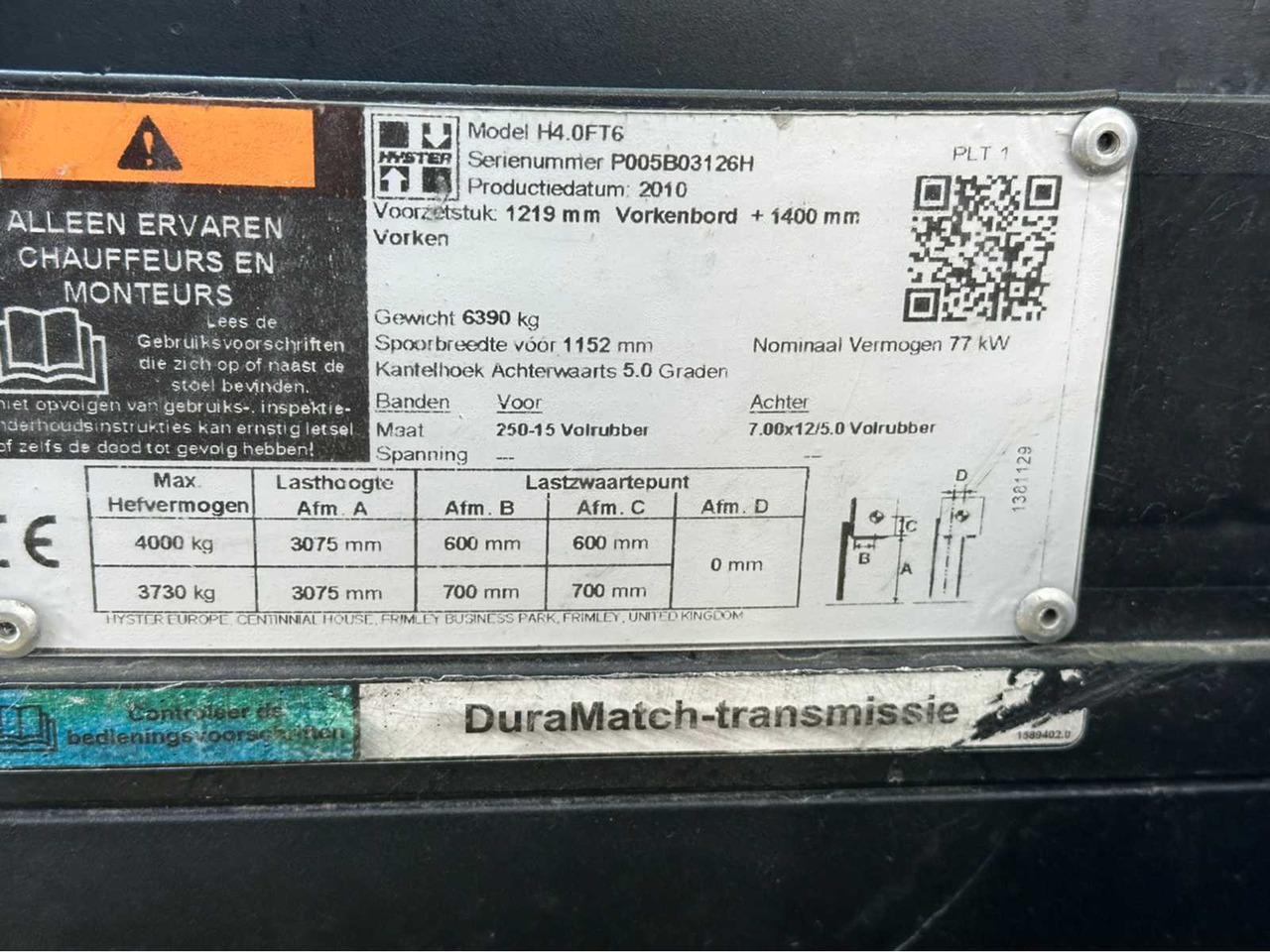 Вилочный погрузчик HYSTER - H4.0FT - FORKLIFT TRUCKS - 2010: фото 15 Вилочный погрузчик HYSTER - H4.0FT - FORKLIFT TRUCKS - 2010: фото 15