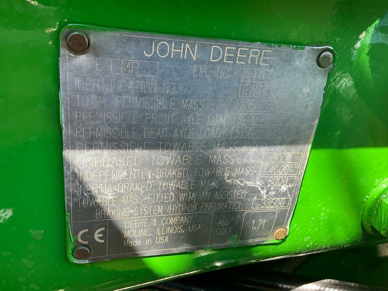 Трактор John Deere 7710: фото 30