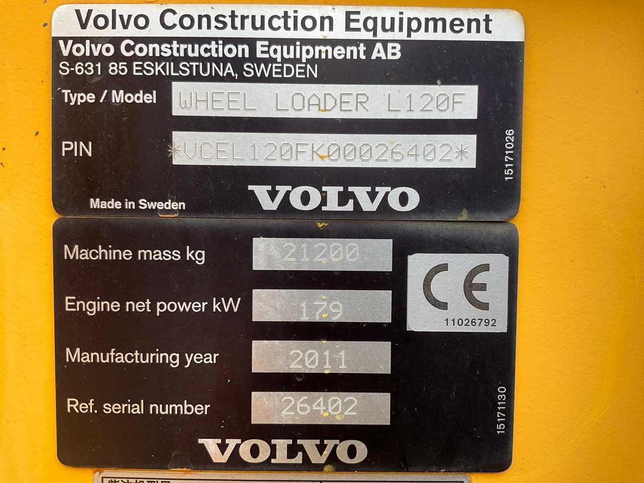 Колёсный погрузчик Volvo L120F: фото 30 Колёсный погрузчик Volvo L120F: фото 30