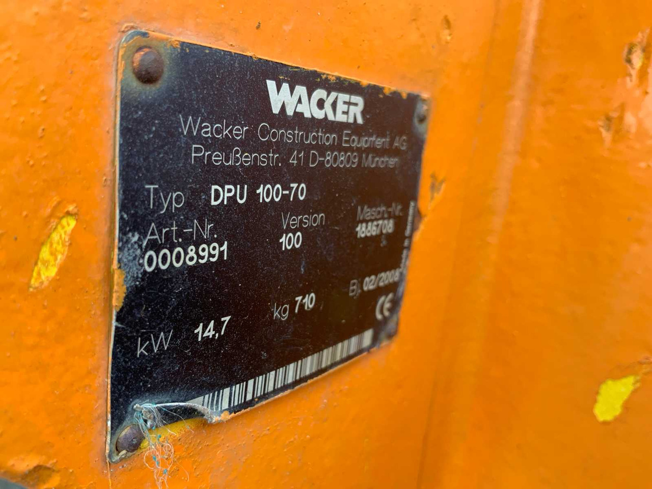 Wacker Neuson DPU 100-70 - Виброплита: фото 5 Wacker Neuson DPU 100-70 - Виброплита: фото 5