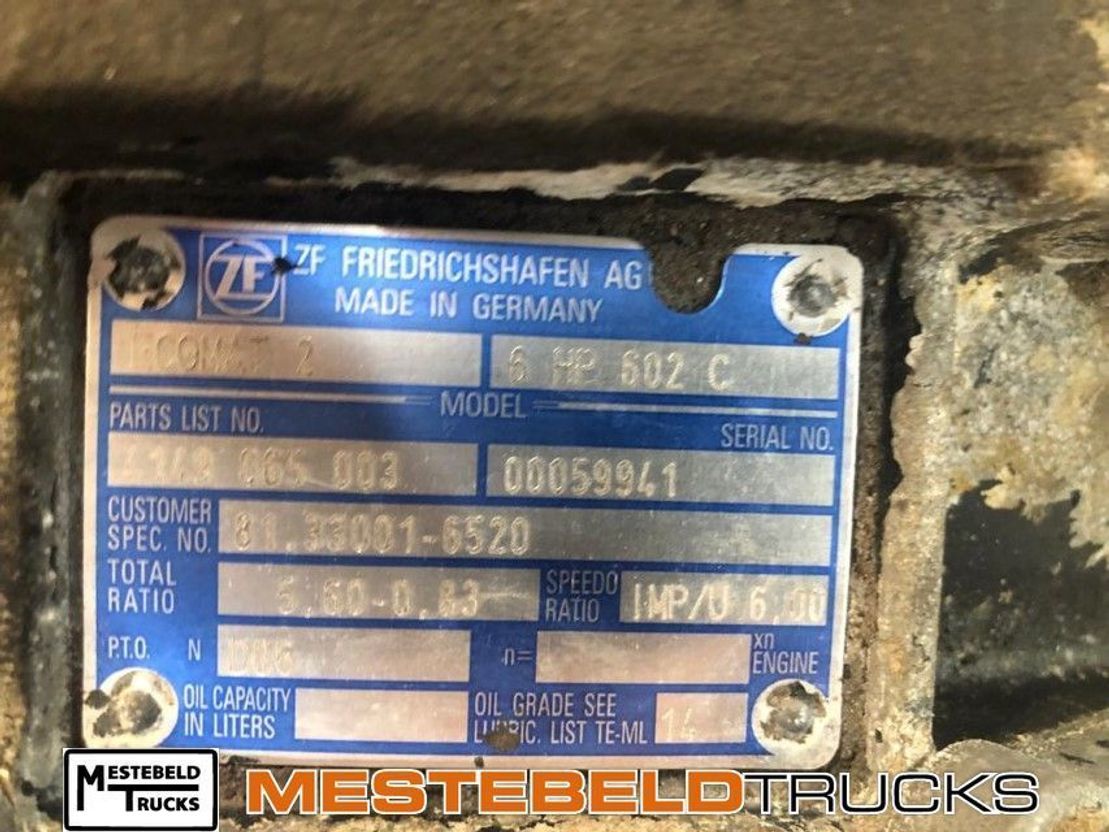 MAN Versnellingsbak 6 HP602 C - Коробка передач для Грузовиков: фото 3 MAN Versnellingsbak 6 HP602 C - Коробка передач для Грузовиков: фото 3