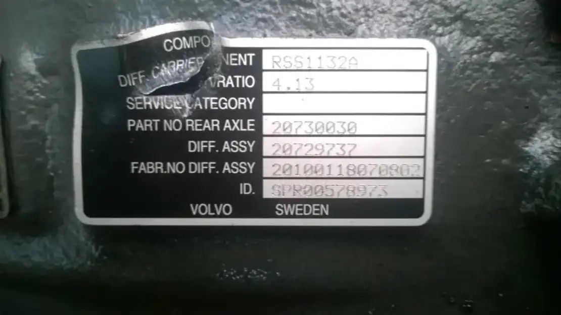 Volvo Differentieel RSS1132A - Задняя ось для Грузовиков: фото 2 Volvo Differentieel RSS1132A - Задняя ось для Грузовиков: фото 2