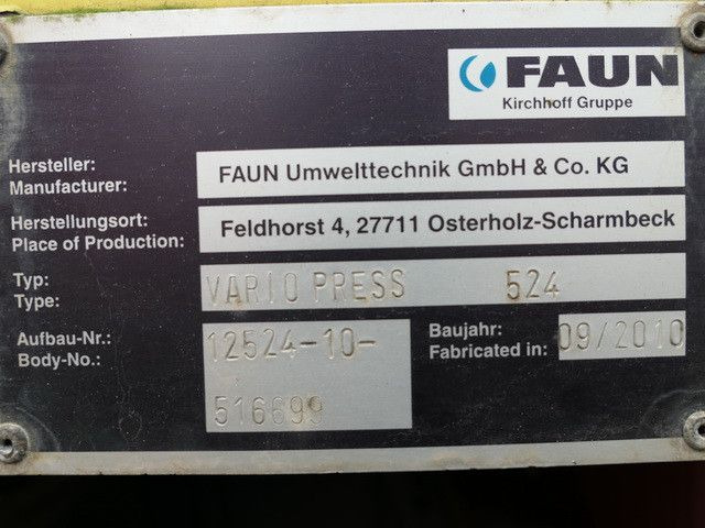 Мусоровоз Mercedes-Benz 2533 L Axor 6x2,Faun,Variopress,Zöller-Schüttung: фото 6