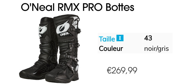 Bottes de moto O'NEAL RMX PRO Taille 43 - Мотоцикл: фото 1 Bottes de moto O'NEAL RMX PRO Taille 43 - Мотоцикл: фото 1