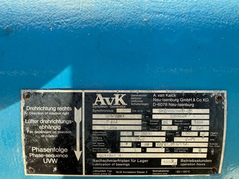 AVK 450 kVA generatordeel Alternator as New ! 196 hours - Электрогенератор: фото 4 AVK 450 kVA generatordeel Alternator as New ! 196 hours - Электрогенератор: фото 4