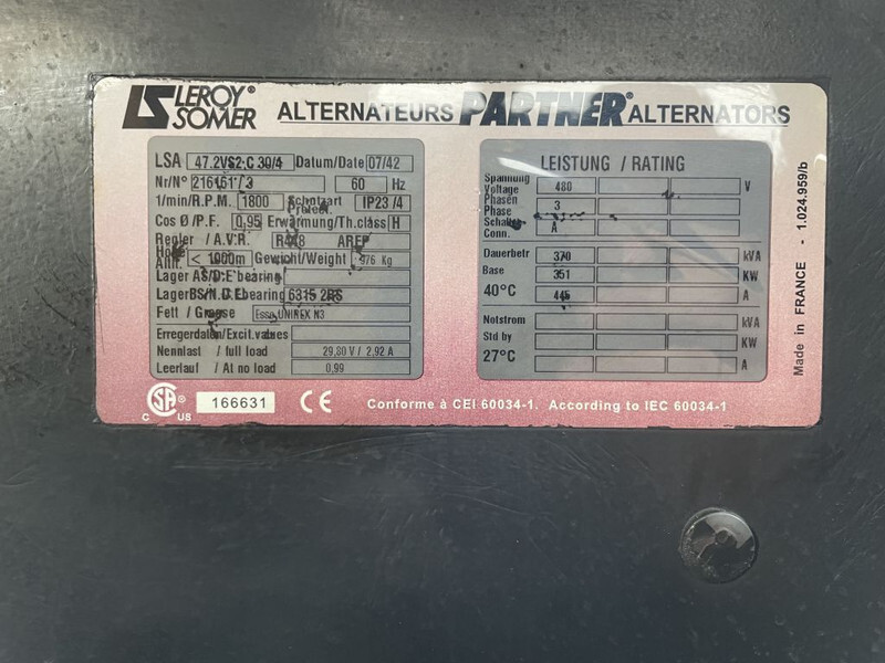 Caterpillar C12 Leroy Somer 400 kVA Silent generatorset - Электрогенератор: фото 4 Caterpillar C12 Leroy Somer 400 kVA Silent generatorset - Электрогенератор: фото 4
