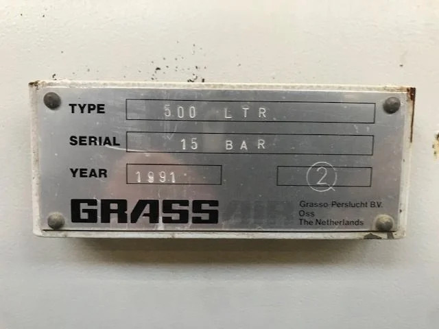Grassair 500 liter 15 Bar Horizontale luchtketel - Воздушный компрессор: фото 3 Grassair 500 liter 15 Bar Horizontale luchtketel - Воздушный компрессор: фото 3