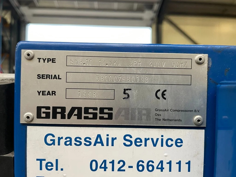 Grassair S58.10 Elektrische Schroefcompressor 18.5 kW 2500 L / min 10 Bar - Воздушный компрессор: фото 4 Grassair S58.10 Elektrische Schroefcompressor 18.5 kW 2500 L / min 10 Bar - Воздушный компрессор: фото 4