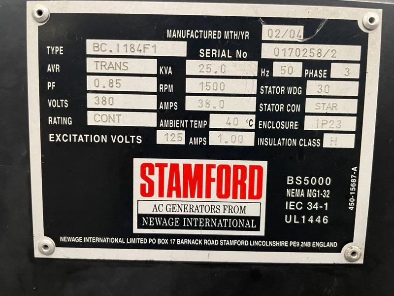 Hatz 2M40H Stamford 25 kVA generatorset - Электрогенератор: фото 5 Hatz 2M40H Stamford 25 kVA generatorset - Электрогенератор: фото 5