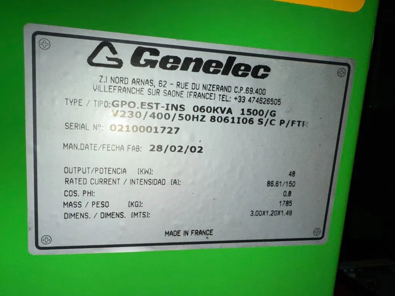 Iveco Genelec Mecc Alte Spa 60 kVA Silent Noodstroom generatorset met ATS Auto Netovername - Электрогенератор: фото 3 Iveco Genelec Mecc Alte Spa 60 kVA Silent Noodstroom generatorset met ATS Auto Netovername - Электрогенератор: фото 3