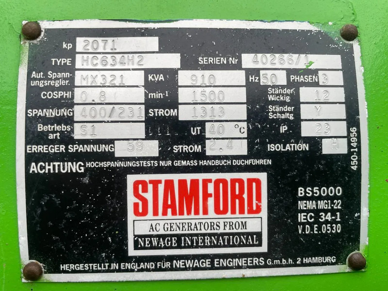 Jenbacher JW312 GSB Stamford 910 kVA gas generatorset - Электрогенератор: фото 5 Jenbacher JW312 GSB Stamford 910 kVA gas generatorset - Электрогенератор: фото 5