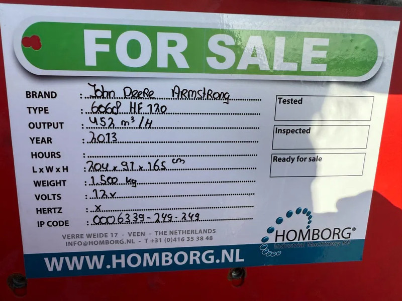 Насос для воды John Deere 6068 HF 120 Armstrong 452 m3 / h Diesel Waterpomp brandschade: фото 14 Насос для воды John Deere 6068 HF 120 Armstrong 452 m3 / h Diesel Waterpomp brandschade: фото 14