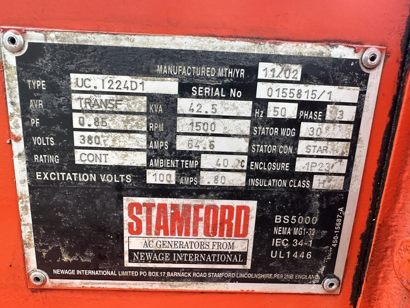 Электрогенератор Sisu Valmet Stamford 42.5 kVA generatorset: фото 5