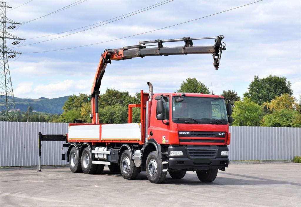 DAF CF 85.410 Pritsche 6,80m + KRAN / FUNK/8x4 - Автоманипулятор: фото 2 DAF CF 85.410 Pritsche 6,80m + KRAN / FUNK/8x4 - Автоманипулятор: фото 2