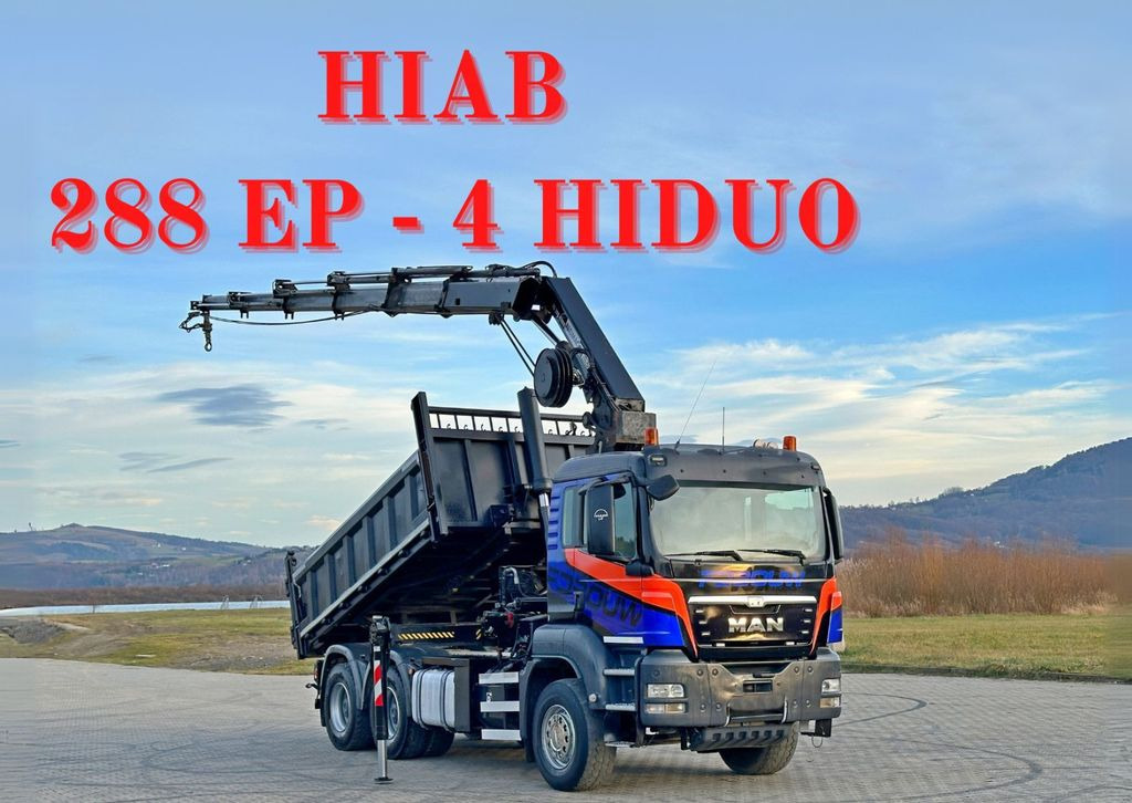 MAN TGS 33.480 * HIAB 288 EP - 4 HIDUO/ FUNK * 6x4 - Самосвал, Автоманипулятор: фото 1 MAN TGS 33.480 * HIAB 288 EP - 4 HIDUO/ FUNK * 6x4 - Самосвал, Автоманипулятор: фото 1
