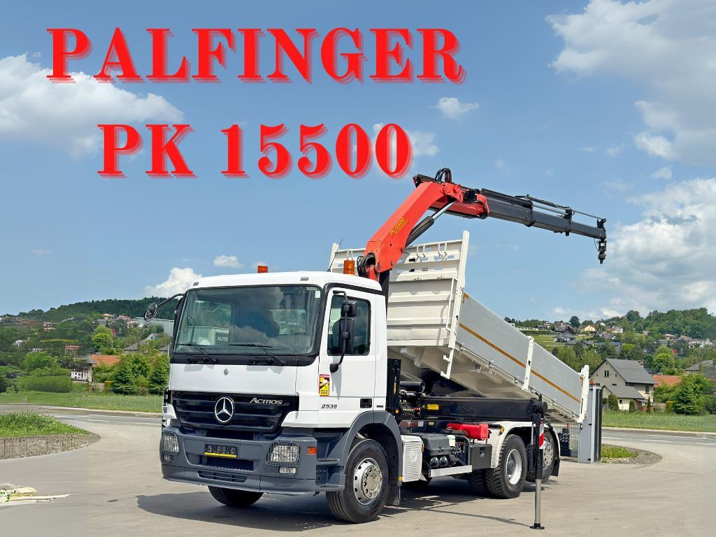Mercedes-Benz ACTROS 2536* KIPPER 5,30m * PK 15500 + FUNK* TOP - Самосвал, Автоманипулятор: фото 1 Mercedes-Benz ACTROS 2536* KIPPER 5,30m * PK 15500 + FUNK* TOP - Самосвал, Автоманипулятор: фото 1