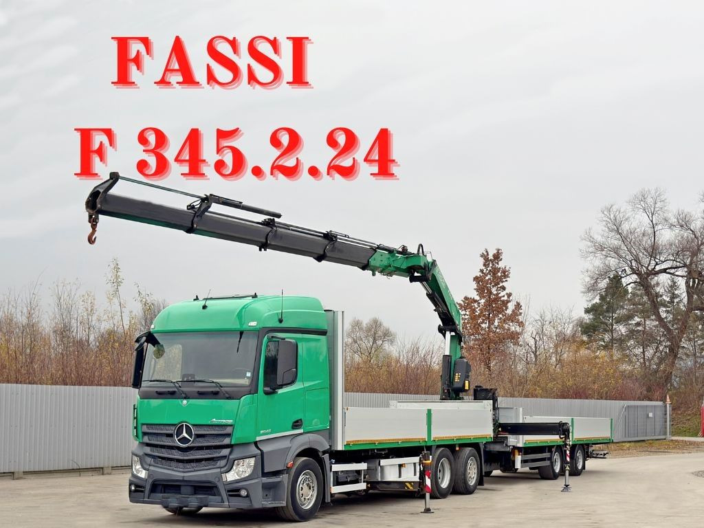 Mercedes-Benz ACTROS 264 * FASSI F 345.24 + FUNK + Anhänger - Автоманипулятор: фото 1 Mercedes-Benz ACTROS 264 * FASSI F 345.24 + FUNK + Anhänger - Автоманипулятор: фото 1