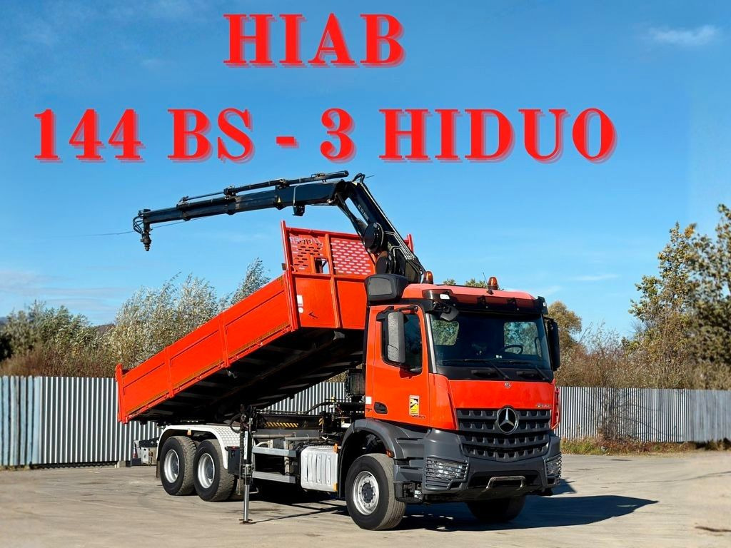 Mercedes-Benz AROCS 2640 *HIAB 144 BS - 3/FUNK + * 6x4 - Самосвал, Автоманипулятор: фото 1 Mercedes-Benz AROCS 2640 *HIAB 144 BS - 3/FUNK + * 6x4 - Самосвал, Автоманипулятор: фото 1