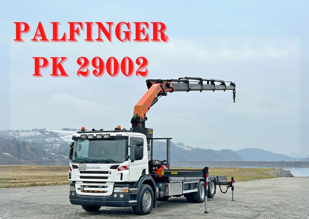 Scania P 420* PLATFORM 6,80m * PK 29002+FUNK * TOP - Автоманипулятор, Грузовик бортовой/ Платформа: фото 1 Scania P 420* PLATFORM 6,80m * PK 29002+FUNK * TOP - Автоманипулятор, Грузовик бортовой/ Платформа: фото 1