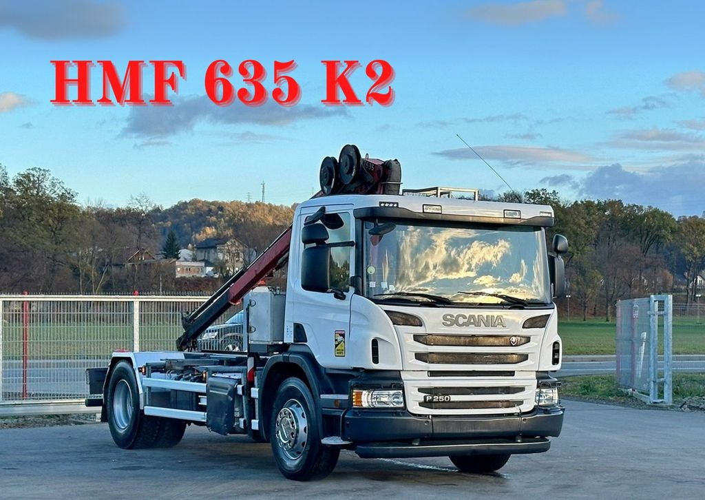 Scania P250* FAHRGESTEL 4,30* HMF 635 K2/FUNK* TOP Scania P250* FAHRGESTEL 4,30* HMF 635 K2/FUNK* TOP - Автоманипулятор: фото 1 Scania P250* FAHRGESTEL 4,30* HMF 635 K2/FUNK* TOP Scania P250* FAHRGESTEL 4,30* HMF 635 K2/FUNK* TOP - Автоманипулятор: фото 1
