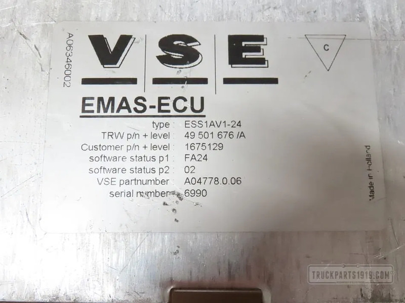 DAF 1675129 VSE Regeleenheid - Блок управления для Грузовиков: фото 2 DAF 1675129 VSE Regeleenheid - Блок управления для Грузовиков: фото 2