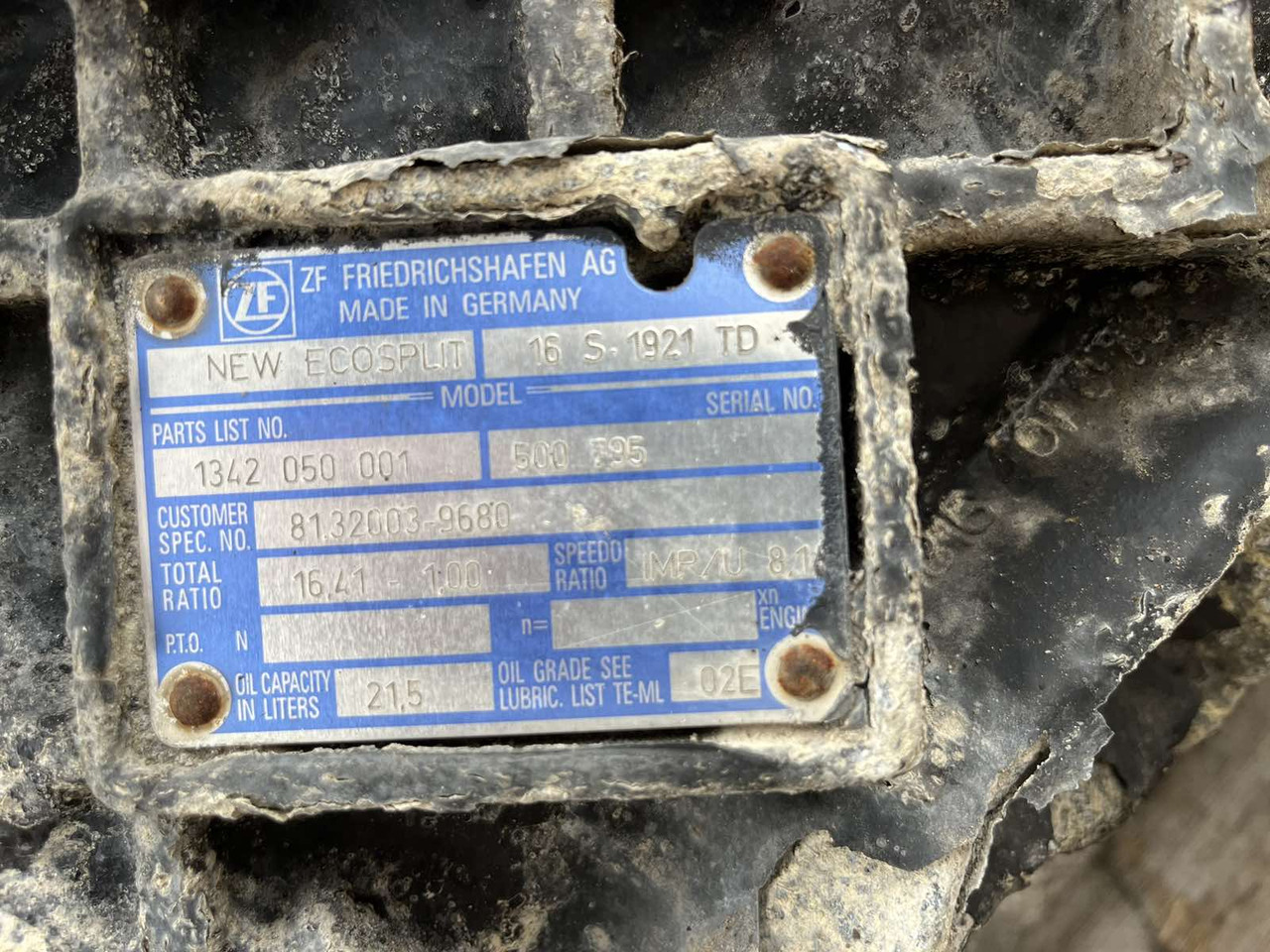 GEARBOX ZF 16S1921TD INTARDER MAN TGA - Коробка передач и запчасти для Грузовиков: фото 4 GEARBOX ZF 16S1921TD INTARDER MAN TGA - Коробка передач и запчасти для Грузовиков: фото 4