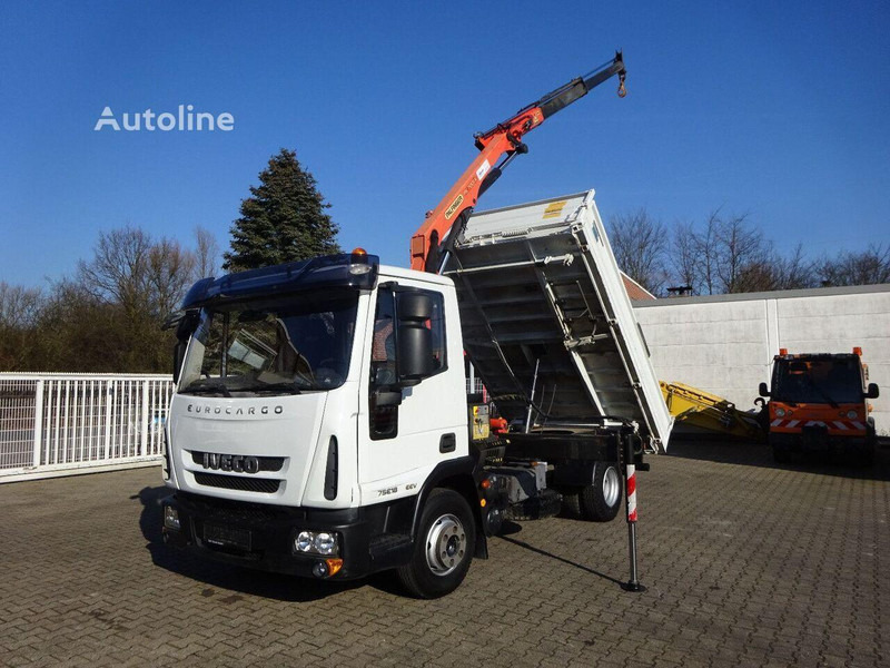 Iveco ML75E18K - 3 way tipper+crane - Самосвал, Автоманипулятор: фото 1 Iveco ML75E18K - 3 way tipper+crane - Самосвал, Автоманипулятор: фото 1