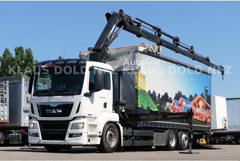MAN TGS 22.440 - Curtain side+crane 6x2 - Тентованный грузовик: фото 1 MAN TGS 22.440 - Curtain side+crane 6x2 - Тентованный грузовик: фото 1